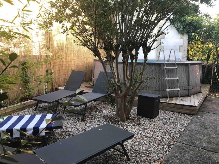 Maison A Arcachon Avec Piscine Hors-Sol Ngoại thất bức ảnh